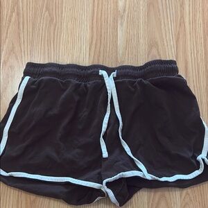 Urban Planet Brown Athletic Shorts with Elastic Waistband